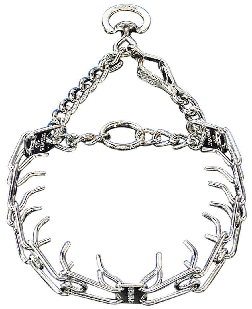 Herm Sprenger Pet Supply Imports Chrome Plated Training Collar with Quick Release Snap for Dogs, Large, 3.2mm, 23-Inch - PawsPlanet Australia