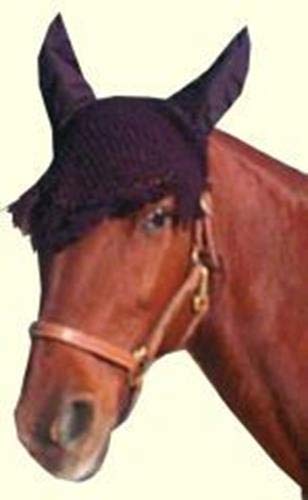 Intrepid International Fancy Crochet Fly Veil, Horse Size Black - PawsPlanet Australia