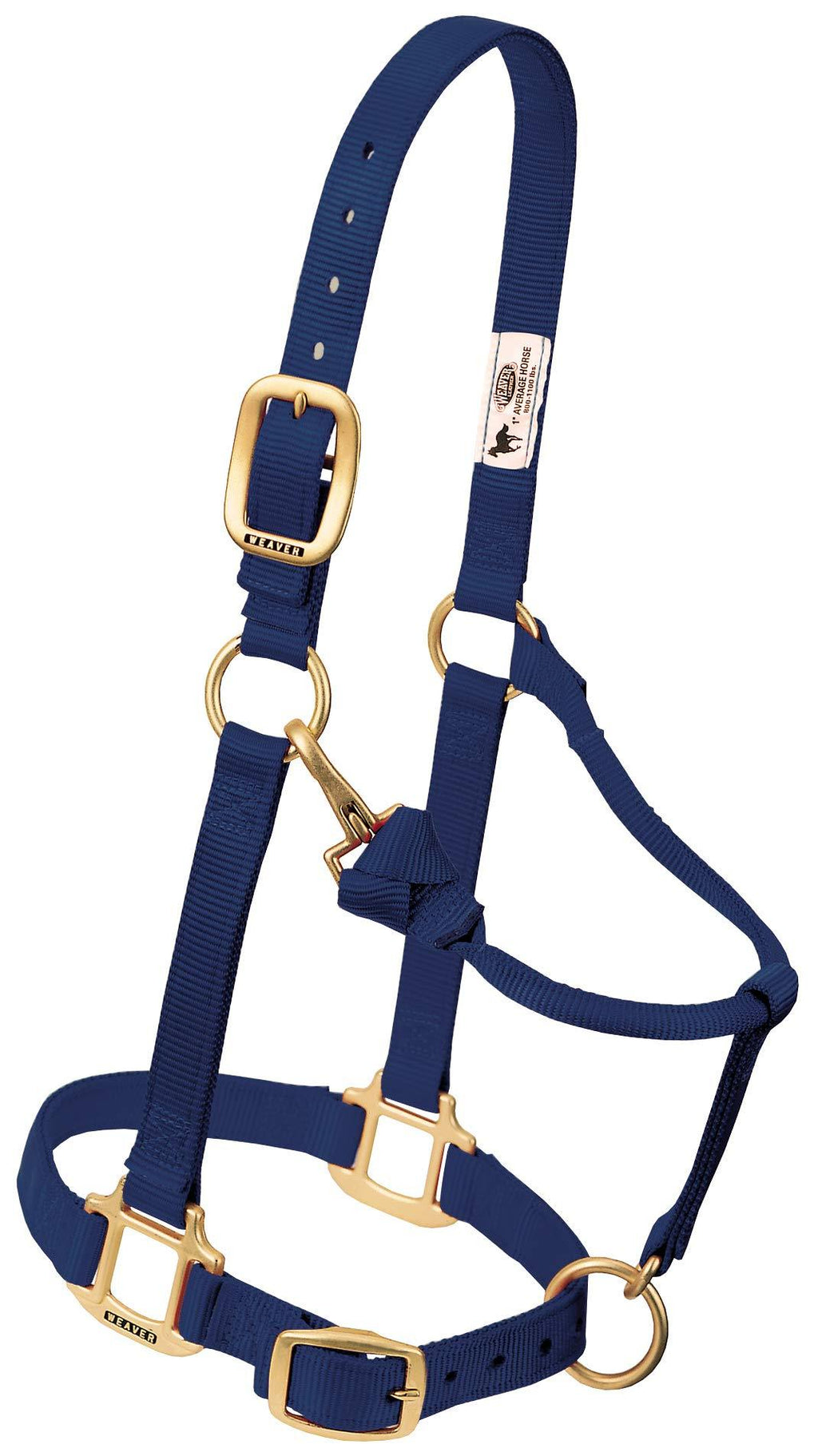 Weaver Leather Original Adjustable Nylon Horse Halter Average Horse Navy - PawsPlanet Australia