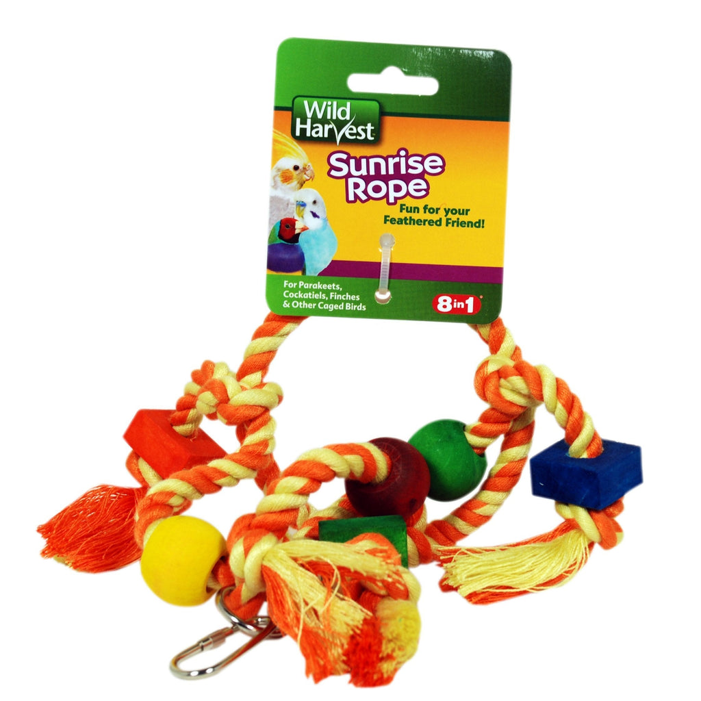 [Australia] - Wild Harvest Sunrise Rope Toy For Parakeets, Cockatiels And Finches - P-84153 