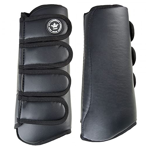 PFIFF Gaya Rear Tendon Boots Cob Black thoroughbred black cob - PawsPlanet Australia