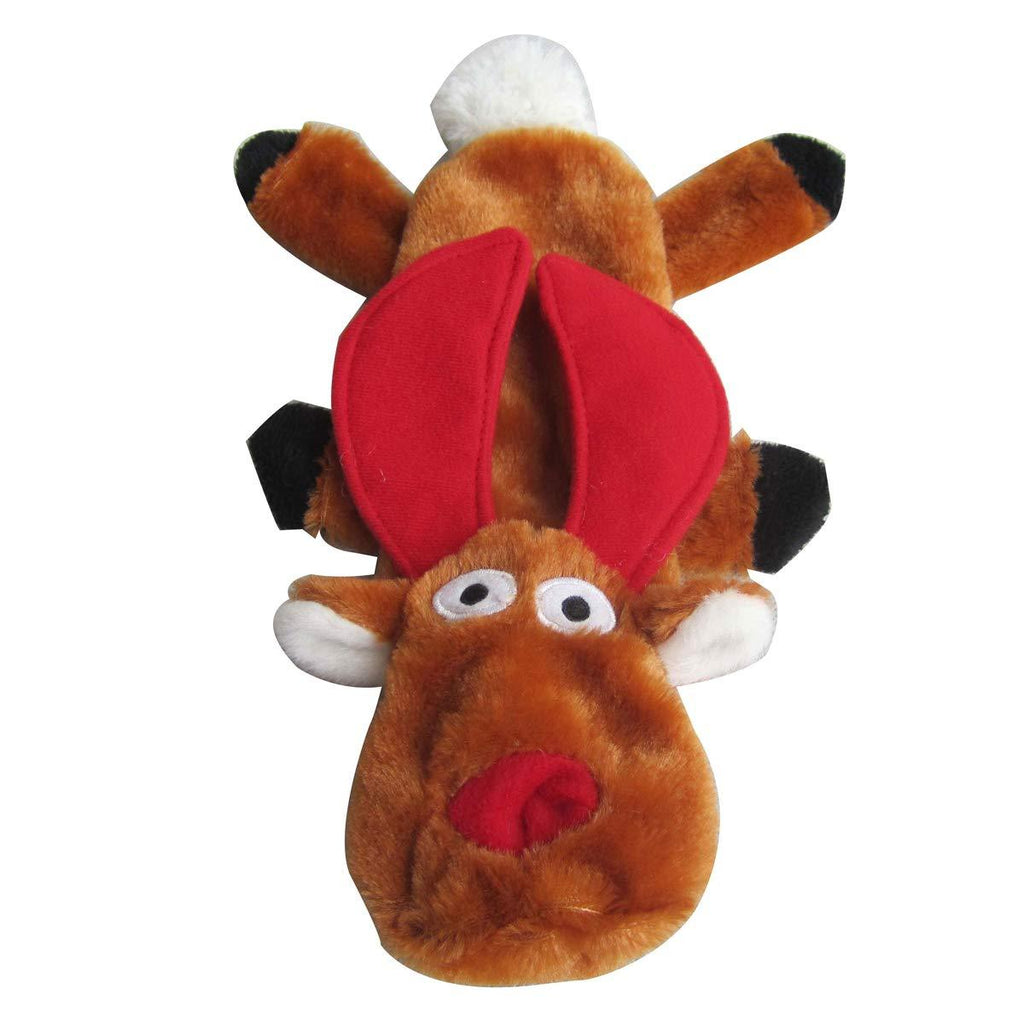 [Australia] - Iconic Pet Christmas Reindeer Flat Pet Dog Holiday Toy 