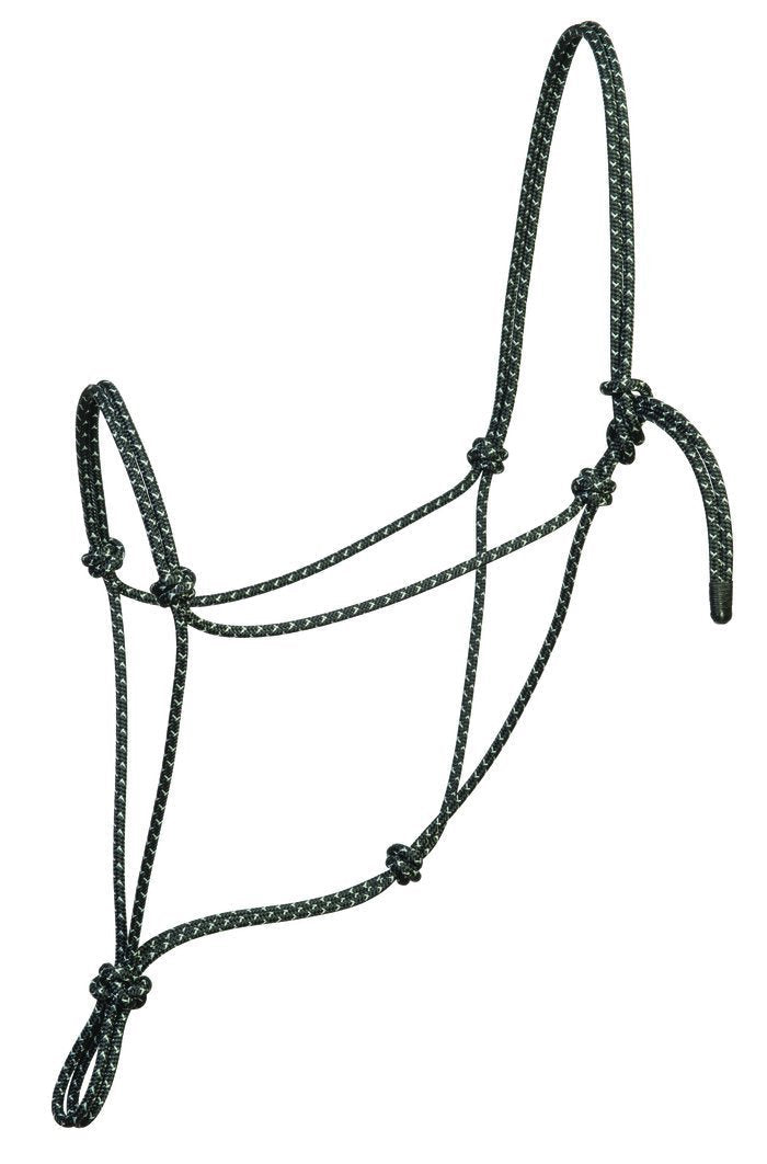 Silvertip Big Sky Rope Halter Black/Silver Average - PawsPlanet Australia