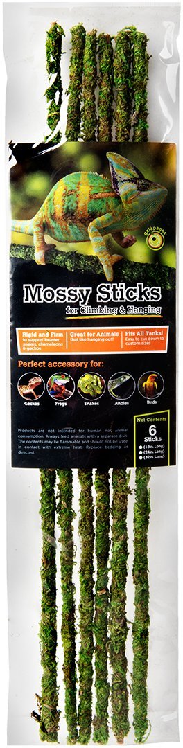 Galápagos (05320) Mossy Terrarium Sticks (6 Pack), 18" - PawsPlanet Australia