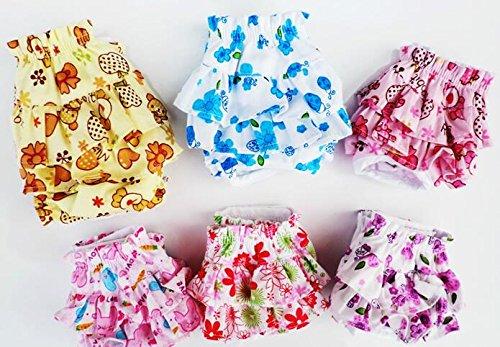 [Australia] - Dogs Kingdom 3Pcs Nice Dog Small Floral Diaper Skirt Female Girl Sanitary Pant Dress Underwear For Small Dogs Breed M Random-3pcs 