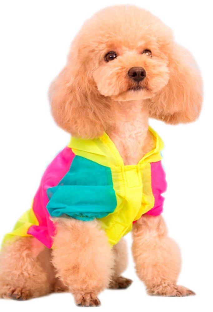 [Australia] - MaruPet Doggie Shirts Summer Hawaii Style Sun Protection Lightweight Pet Air Conditioning Clothes Dog Sunscreen T-Shirt L(Chest: 17.0.", Back:12.0") - fits like M 