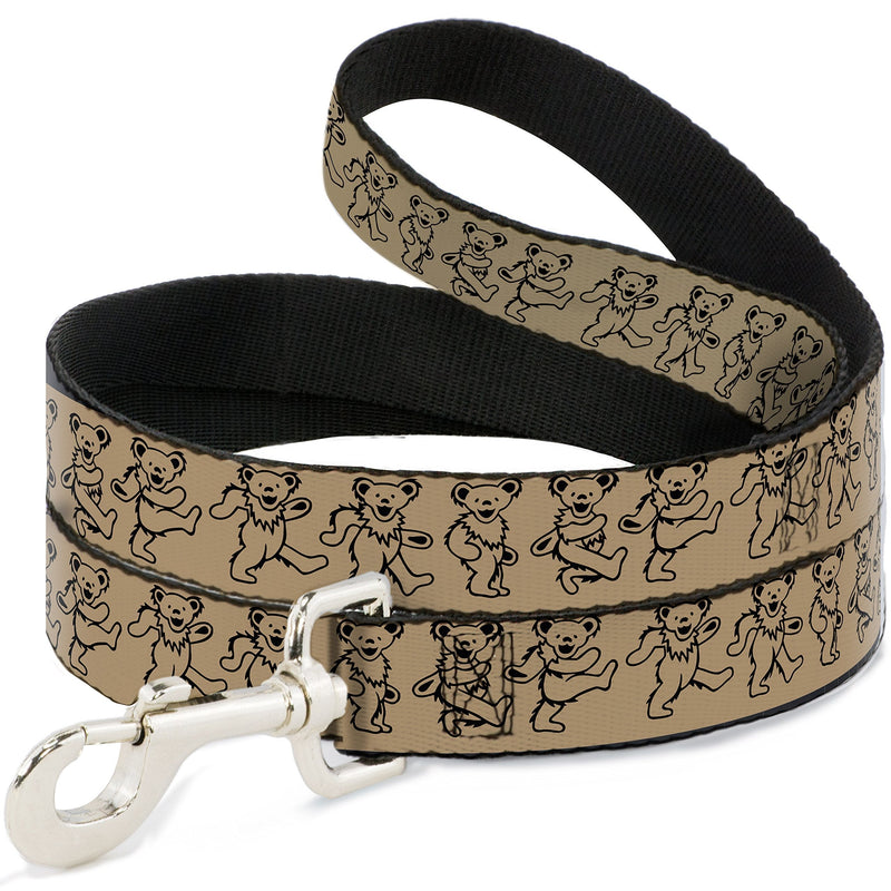 [Australia] - Buckle-Down Dog Leash Dancing Bears Tan Black Available In Different Lengths And Widths For Small Medium Large Dogs and Cats 6 Feet Long - 1" Wide 