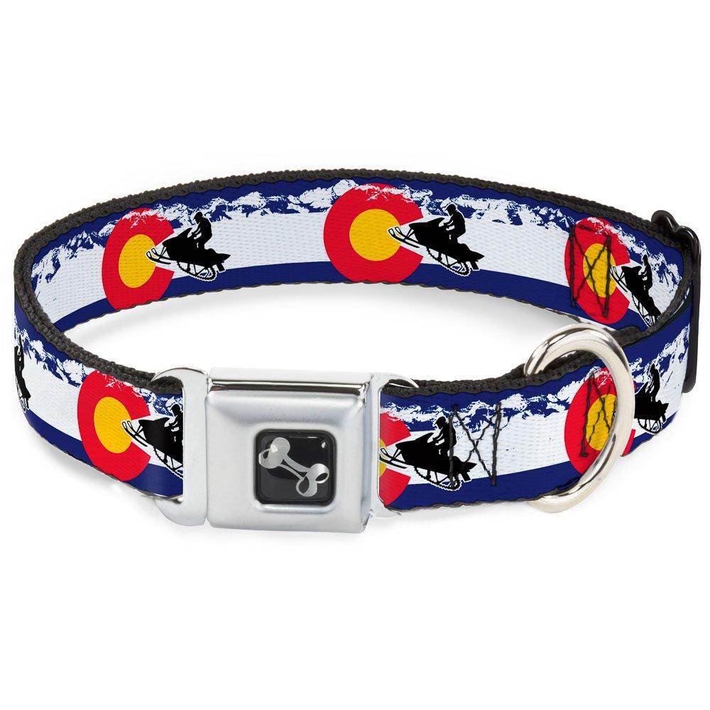 [Australia] - Buckle-Down 18-32" Colorado/Snowmobiler/Mountains Dog Collar Bone, Wide Large 