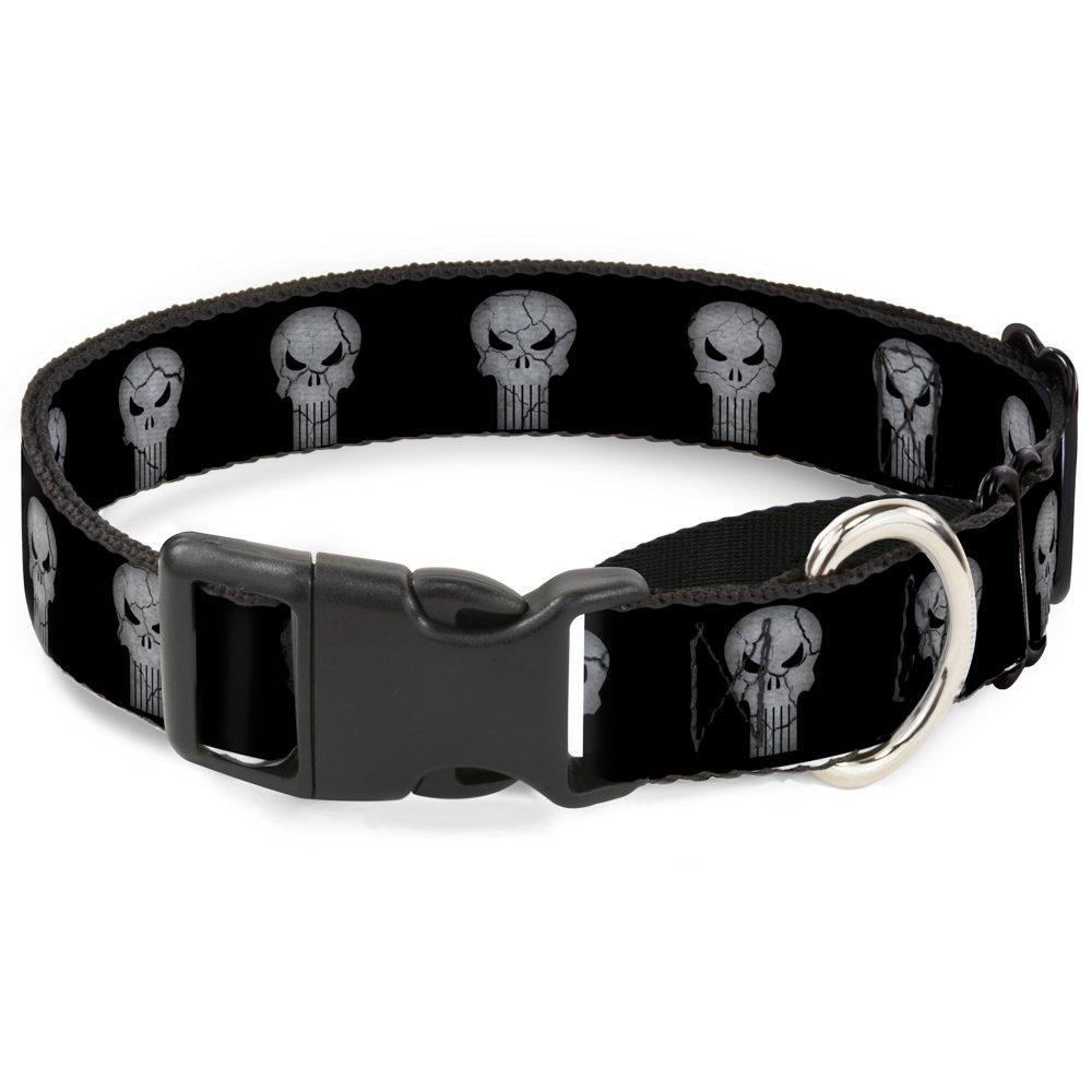 [Australia] - Buckle-Down "Stone Punisher Logo4 Black/Gray Martingale Dog Collar 1" Wide - Fits 15-26" Neck - Large Multicolor 