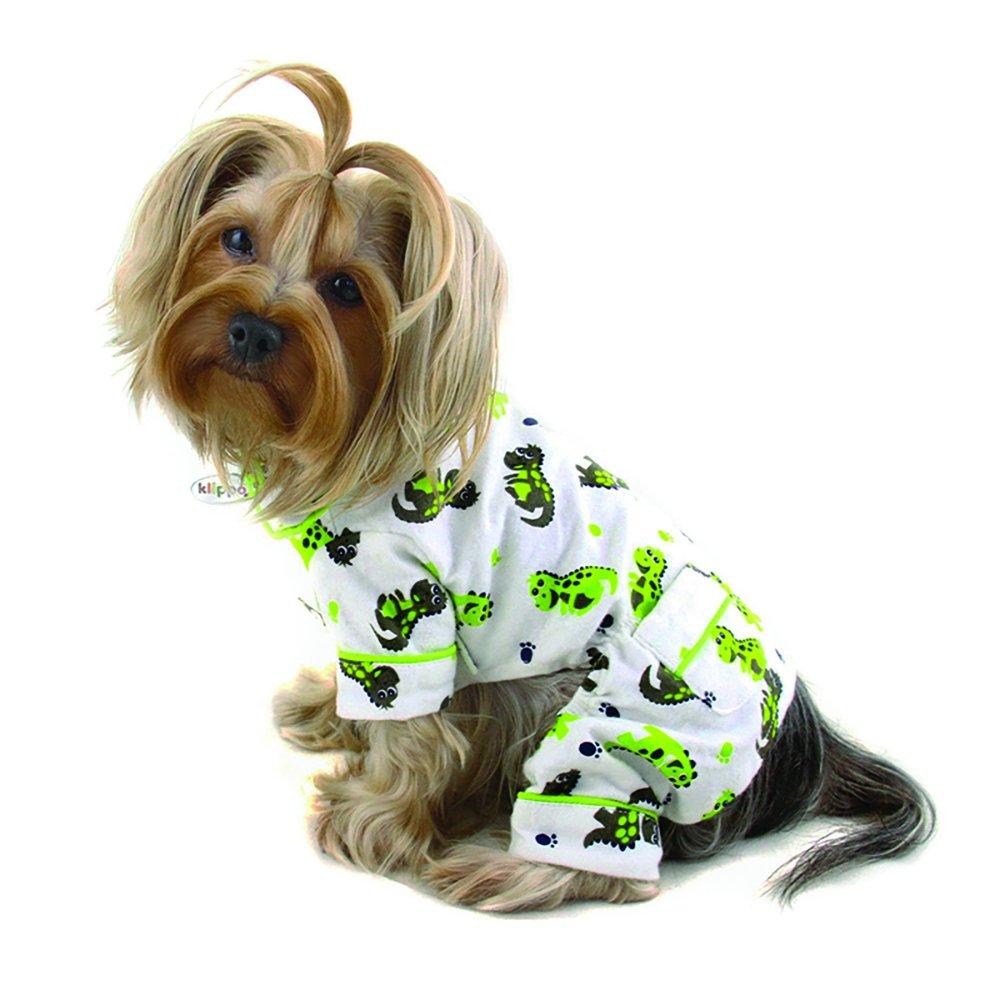 Klippo Pet KBD074MZ Playful Dinosaur Flannel Pajamas - Medium - PawsPlanet Australia