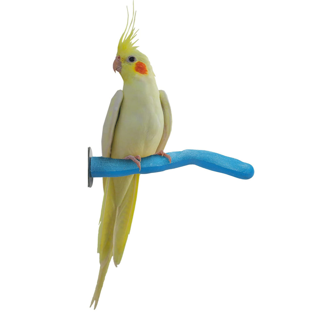 Sweet Feet and Beak Safety Pumice Perch for Birds Features Pumice to Trim Nails and Beak and Promote Healthy Feet - Safe and Non-Toxic, for Bird Cages X-Small 6" Blue - PawsPlanet Australia