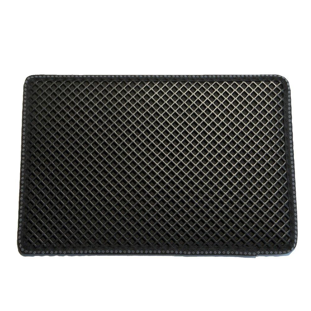 Pet Champion PTCTHOLEM 2-Layer Sifting Easy Clean Waffle Pattern Litter Mat, Black, Large - PawsPlanet Australia