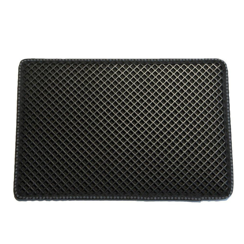 Pet Champion PTCTHOLEM 2-Layer Sifting Easy Clean Waffle Pattern Litter Mat, Black, Large - PawsPlanet Australia