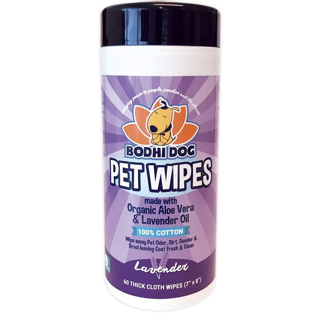 [Australia] - Pet Grooming Wipes, All Natural 100% Cotton Lavender and Organic Aloe, Large Wet & Thick Deodorizing and Cleaning Best for Dog & Cat Paws & More 