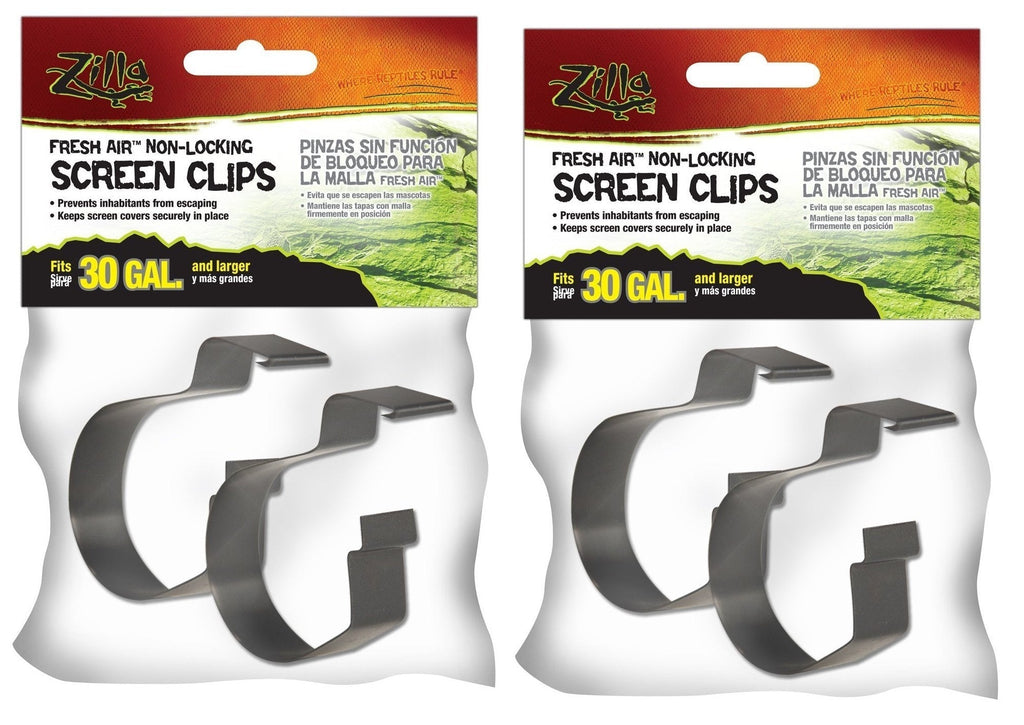 (4 Pack) Zilla Reptile Terrarium Covers Non-Locking Screen Clips, 30G+ - PawsPlanet Australia