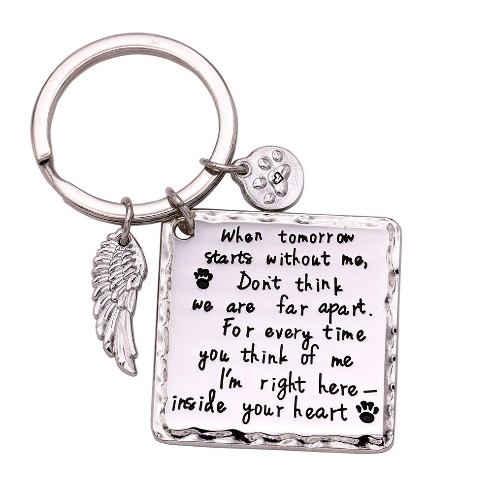 Melix Home Cat Dog Memorial Gifts Keychain Necklace Loss of Dog Gifts Pet Sympathy Gifts for Dogs Jewelry - PawsPlanet Australia