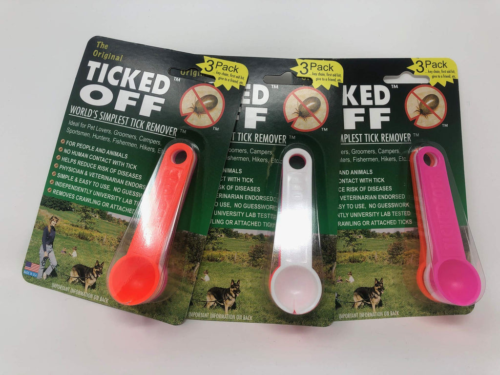 Ginesis The Original Ticked Off Tick Remover Three (3) Pack with Key Hole 9 Total Tools 3 Packs of 3 - PawsPlanet Australia