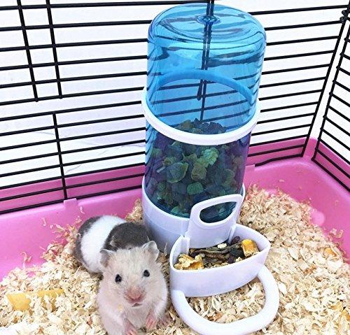 Old Tjikko Automatic Pet Feeder,Bird Hamster Small Animal Feeder, Automatic Feeding Device Water Dispenser for Hamster Bird Pigeon Parrots Mini Hedgehog with Holder 5.90x2.83x6.10in - PawsPlanet Australia