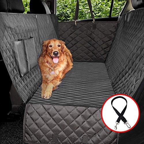 Vailge 100% Waterproof Dog Car Seat Covers, Dog Seat Cover with Side Flaps, Pet Seat Cover for Back Seat - Black, Hammock Convertible Standard(56"W x 60"L) - PawsPlanet Australia