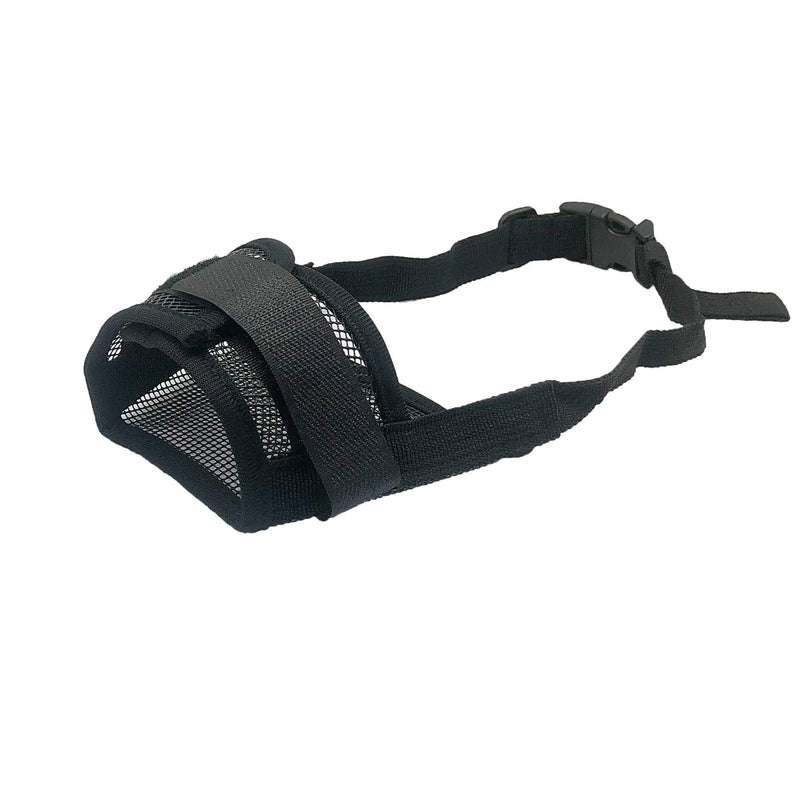 YAODHAOD Nylon Mesh Breathable Dog Mouth Cover, Quick Fit Dog Muzzle with Adjustable Straps,Pet Mouth Cover, to Prevent Biting and Screaming to Prevent Accidental Eating XL black - PawsPlanet Australia