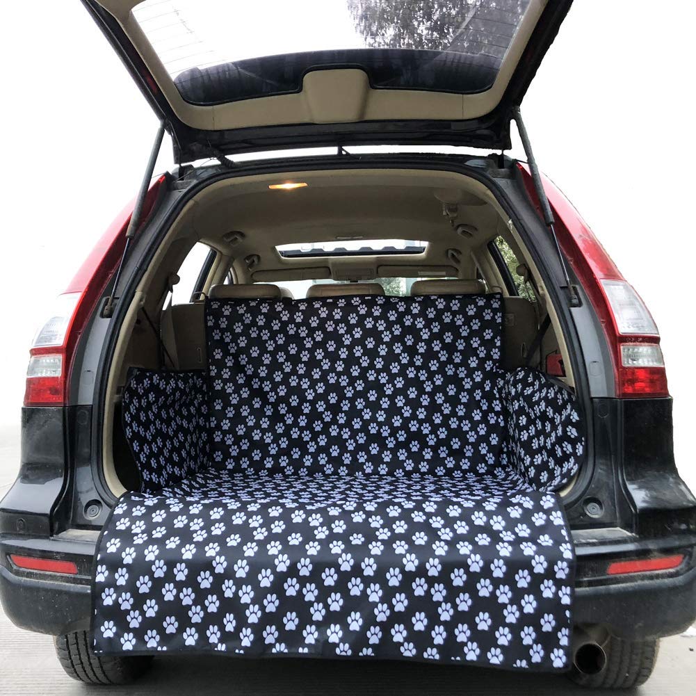Pet Dog Trunk Cargo Liner - Oxford Car SUV Seat Cover - Waterproof Floor Mat for Dogs Cats - Washable Dog Accessories Paw Print-XL 72.83" x 40.94" x 13.78" - PawsPlanet Australia