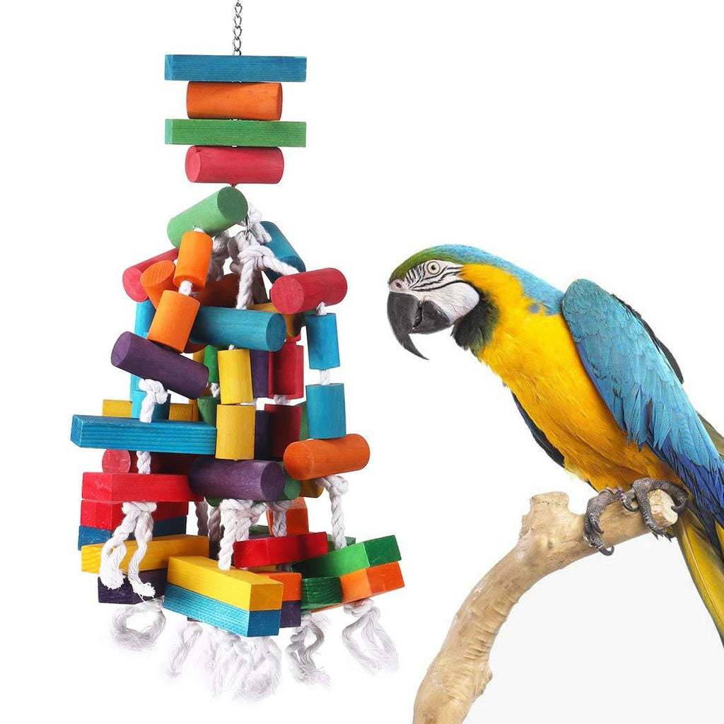 KINTOR Bird Chewing Toy Large Medium Parrot Cage Bite Toys African Grey Macaws Cockatoos Eclectus Amazon 26.5inch Long - PawsPlanet Australia