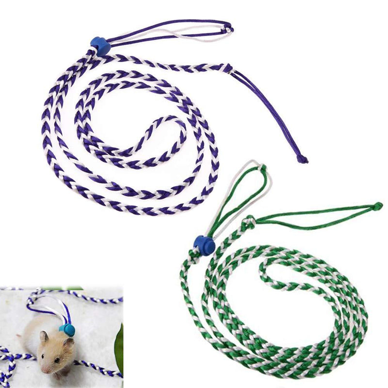 [Australia] - PIVBY Adjustable Hamster Leash Harness for Rats Ferret Mouse Squirrel Small Animal Pack of 2 
