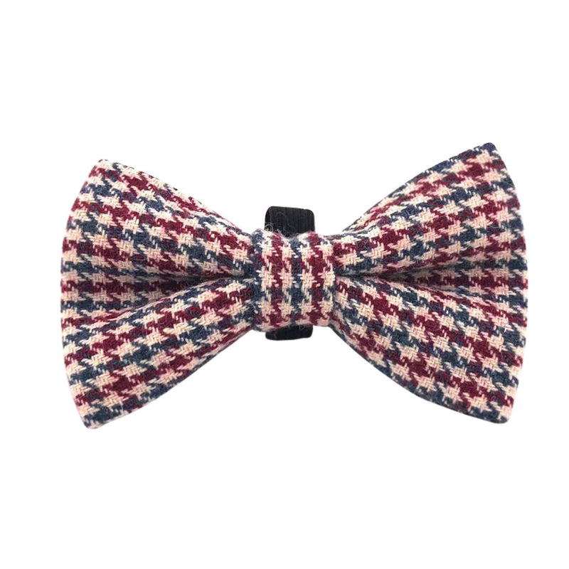 Hugo & Hudson Houndstooth Dog Bow Tie, Large, Red/Blue L - PawsPlanet Australia