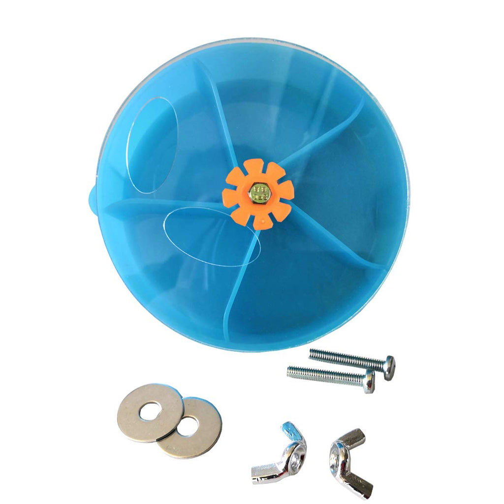 Bird Creative Foraging System Wheel Seed Food Ball Rotate Training Toy for Small and Medium Parrots Parakeet Cockatiel Conure BLUE - PawsPlanet Australia