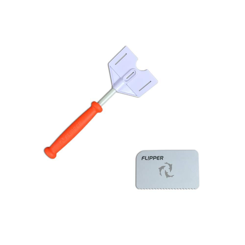 FL!PPER Flipper Platinum Aquarium Hand Scraper Tool – Glass and Acrylic Fish Tank Cleaner – Aquarium Glass Cleaner Uses Credit Card or Hotel Key – Aquarium Glass Scraper with Serrated Blade 10" - PawsPlanet Australia