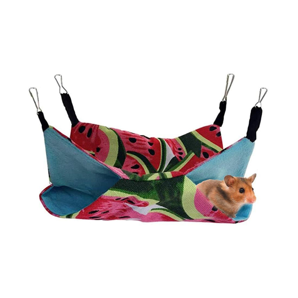 [Australia] - Hamster Bedding Luxury Double Bunkbed Hammock Hanging Hammock Nap Sack Swing Bag Pet Sleeper for Ferret Rat Sugar Glider and Other Small Animals 