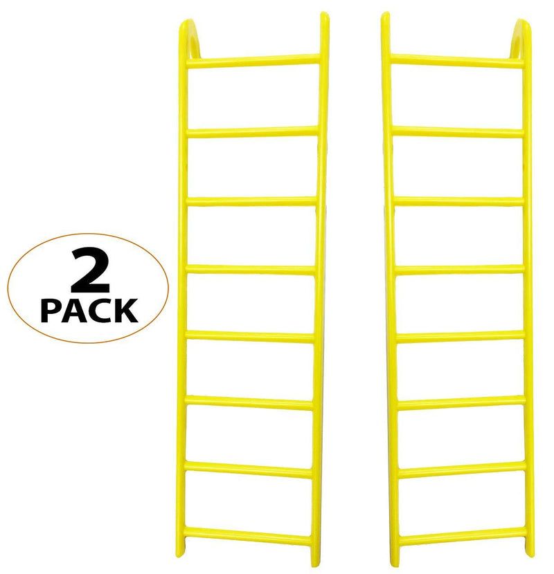 [Australia] - 36352 8-Inch Bird Toy Ladder Cockatiels Parakeets Finch Toys Canary Cages Budgies Yellow Pk2 