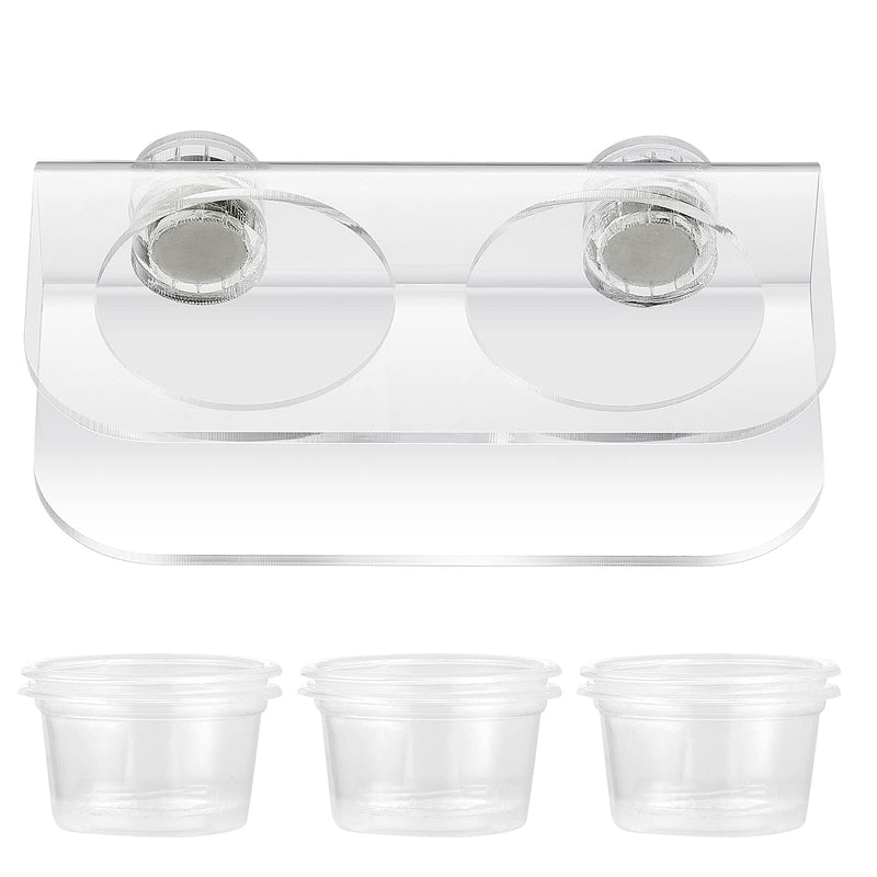 POPETPOP Reptile Feeding Cups-Gecko Feeder Cups Suction Cup Bowls for Pets with 10 Bowls for Tortoise Reptile Spider Snake-Small - PawsPlanet Australia