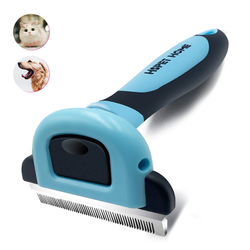 HSpet-HOME Pet Grooming Brush for Dogs and Cats Shedding Hair by up to 95%,Perfect Long & Short Hair Pet Deshedding Tool middle blue - PawsPlanet Australia