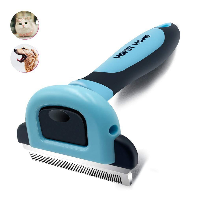 HSpet-HOME Pet Grooming Brush for Dogs and Cats Shedding Hair by up to 95%,Perfect Long & Short Hair Pet Deshedding Tool middle blue - PawsPlanet Australia