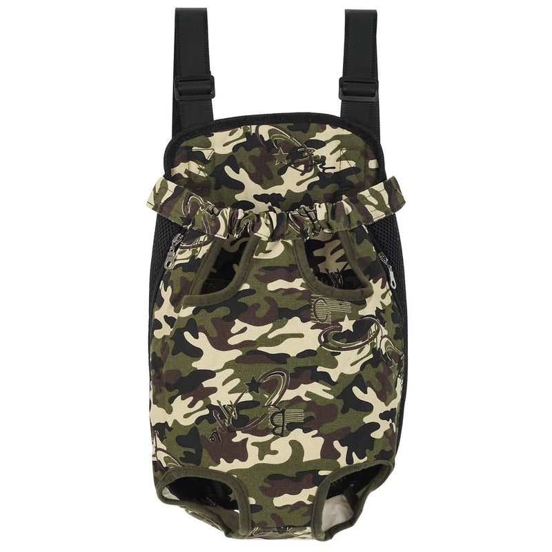 GEEPET Legs Out Front-Facing Dog Carrier Hands-Free Adjustable Pet Puppy Cat Backpack Carrier for Walking Hiking Bike and Motorcycle Small Camouflage - PawsPlanet Australia