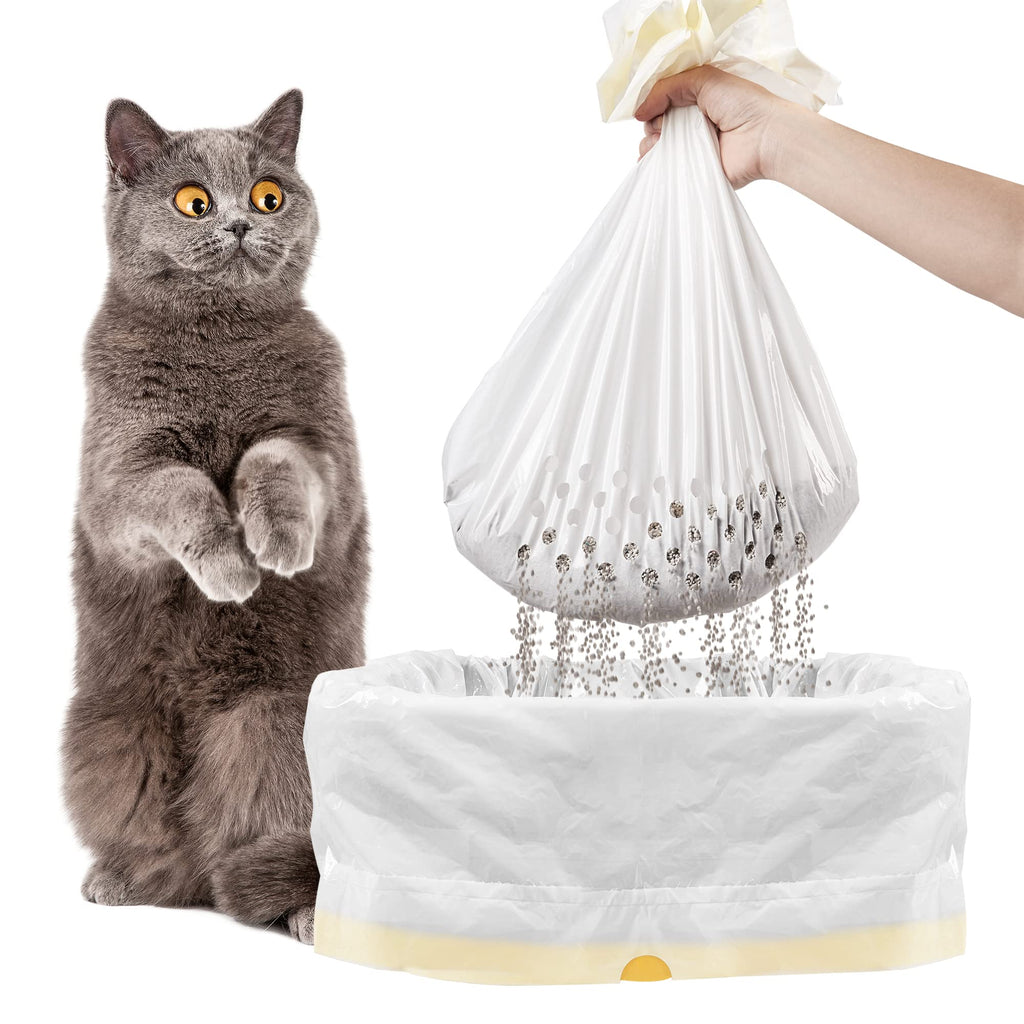 Adou Cat Litter Bags,7 Pcs Sifting Litter Box Liner,Drawstring Cat Heavy Duty Litter Box Liners,Jumbo Cat Litter Liners,Super Thick,3s Clean,Litter Bags,Cat Litter Box Liners 7 Count (p[ack of 1) - PawsPlanet Australia