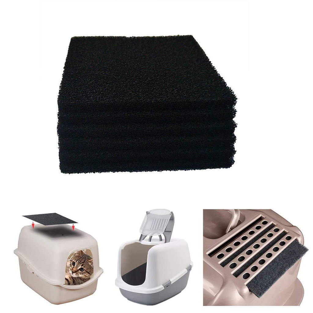 Sunormi 6-Pack Hooded Cats Litter Box Filter Replacment Charcoal Filters Mat for Hooded Cats Pets Litter Waste Boxes Tray Toilet Pans - PawsPlanet Australia