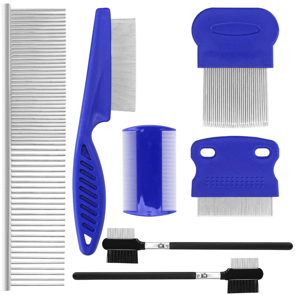 7 Pcs Pet Grooming Combs, Durable Tear Stain Remover Combs Dog Comb Can Quickly Comb the Hair - PawsPlanet Australia