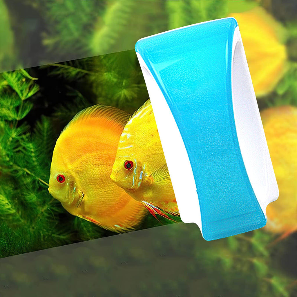 Jinda Magnetic Fish Tank Glass Cleaner Brush, Aquarium Algae Scrapers, Floating Aquarium Glass Clean, with Handle Design Fish Aquarium Double Sided Scrubber blue - PawsPlanet Australia
