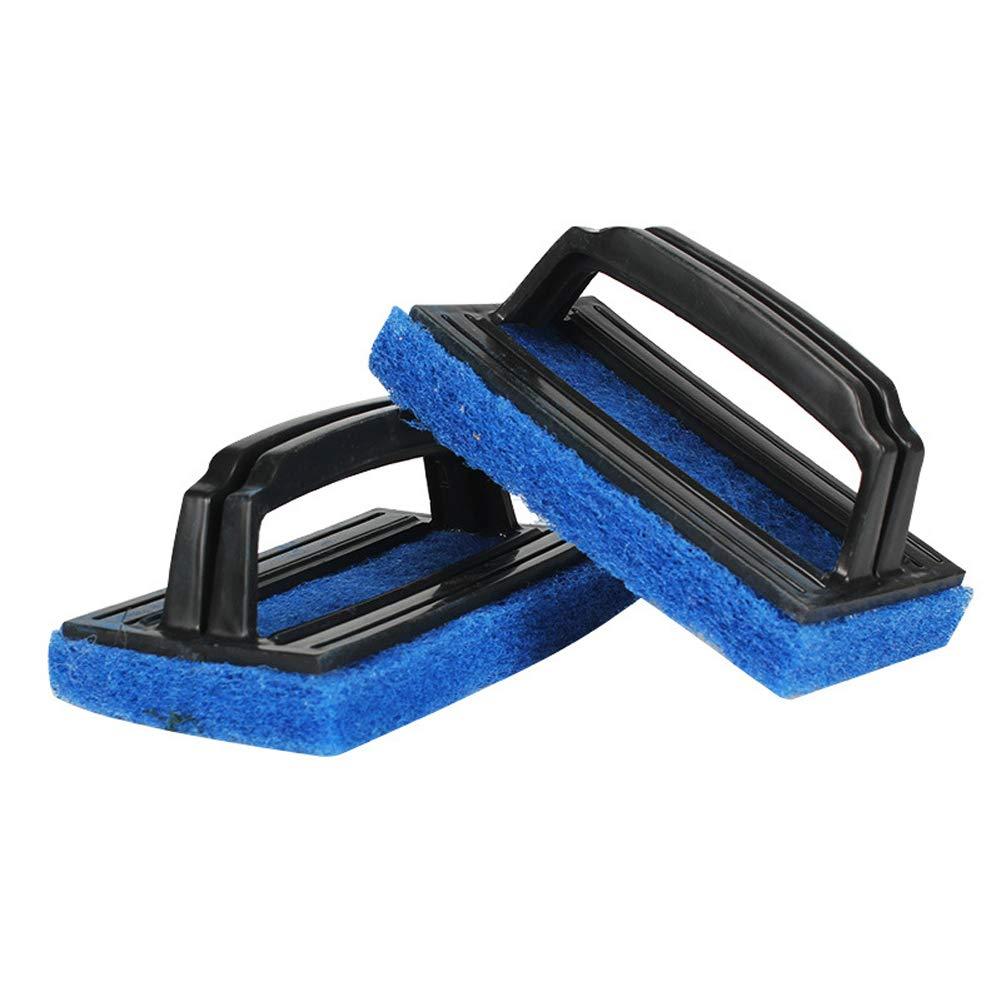 2 Pieces Fish Tank Scrubber Aquarium Cleaning Brush Fish Tank Cleaning Brush Glass Algae Scraper Cleaner for Aquariums and Home Kitchen, Blue - PawsPlanet Australia