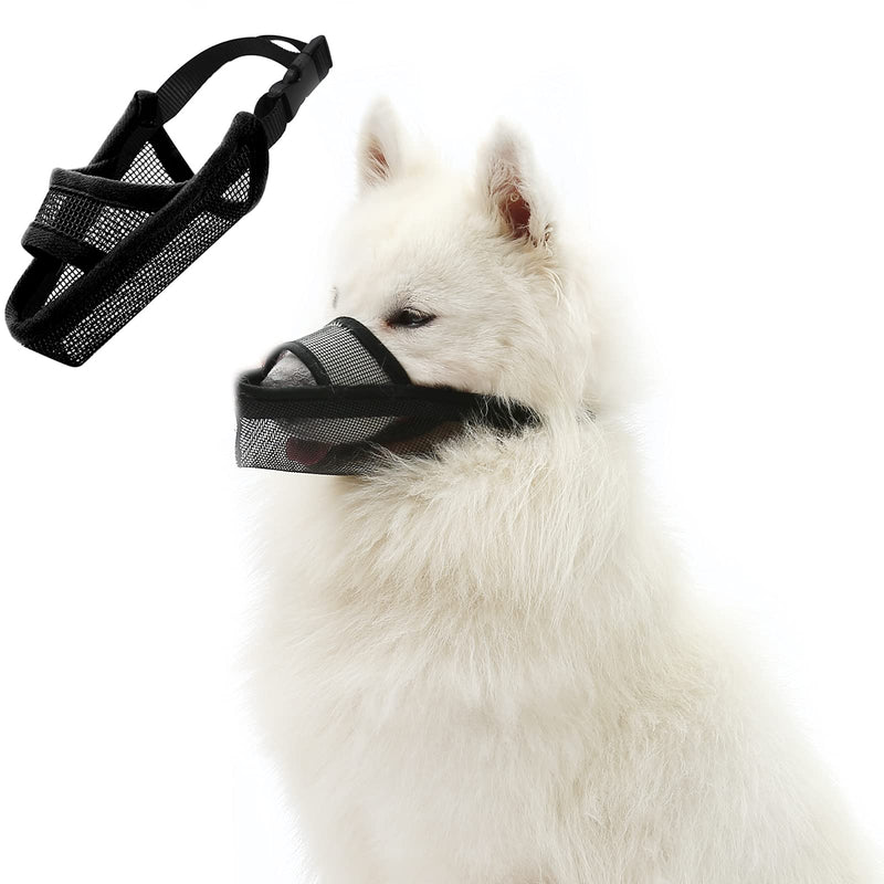 catadog Drinkable Dog Muzzle with Adjustable Collar for Small/Medium/Large Pets, Breathable Nylon Soft Dog Muzzles for Anti-Listlessness Biting Barking Licking XS Black - PawsPlanet Australia
