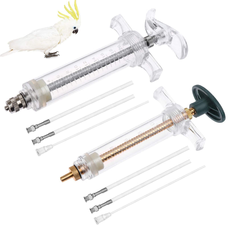 OBANGONG 2 Sets Hand Feeding Syringe for Baby Birds,Feeding Tubes Used for Pet Baby Bird Parrot Feed Milk and Medicine,20ml,10ml - PawsPlanet Australia