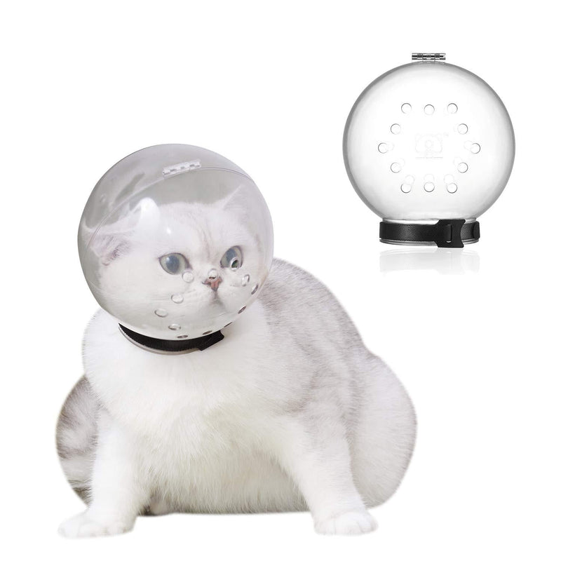 Ovida Cat Adjustable Hood Kitten Breathable Anti Bite Muzzles Prevent from Cats Biting and Chewing, Safety Prevent for Small Pets Grooming M for cat neck 6.8-9.25'' - PawsPlanet Australia