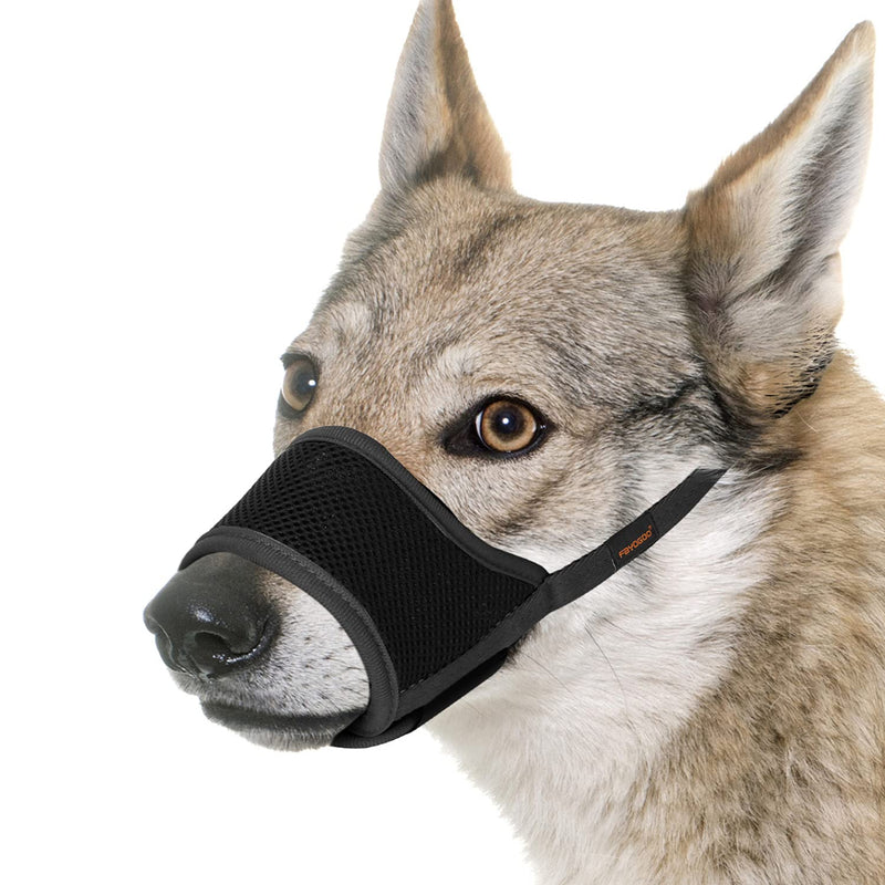 FAYOGOO Dog Muzzle for Small Medium Large Dogs, Dog Muzzles for Biting Barking and Chewing Puppy Muzzle Nylon Soft Mesh Breathable Adjustable Loop Muzzle Anti-Dropping Black - PawsPlanet Australia