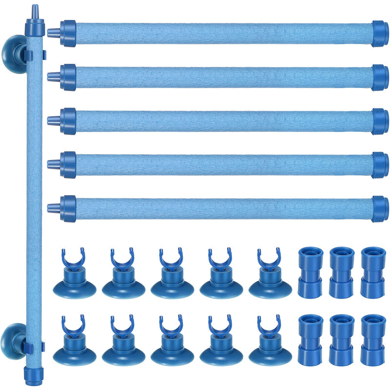6 Pieces 7 Inch Air Stone Bar Tubes with Suction Cups Bubble Diffuser Fish Tank Aquarium Bubble Wall Air Stone Bar Tube Bubble Release Diffuser Bar for Fish Tank Aquarium Hydroponics Pump - PawsPlanet Australia