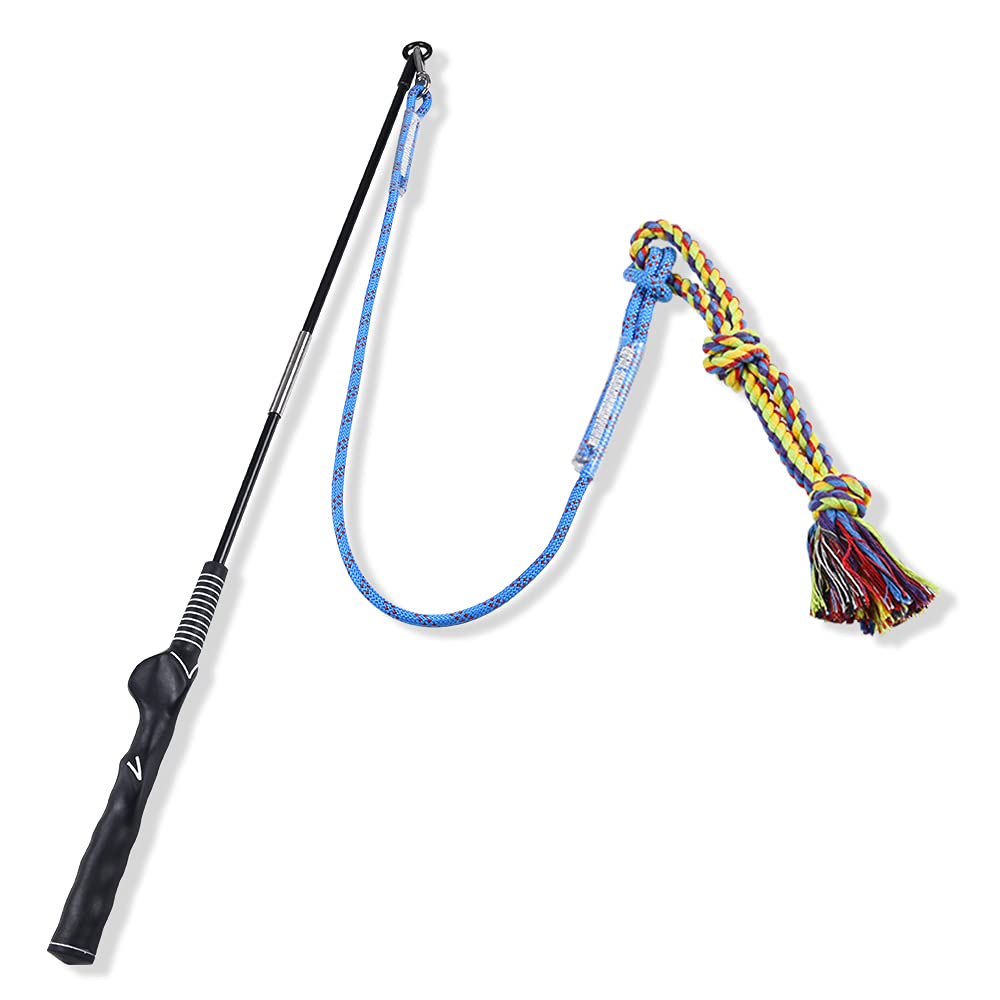 Flirt Pole Interactive Toys for Dogs Chase and Drag,Dog Flirt Pole Toy with Colorful neps for Outdoor Training, Exercise and Entertainment of Small, Medium and Large Dogs - PawsPlanet Australia