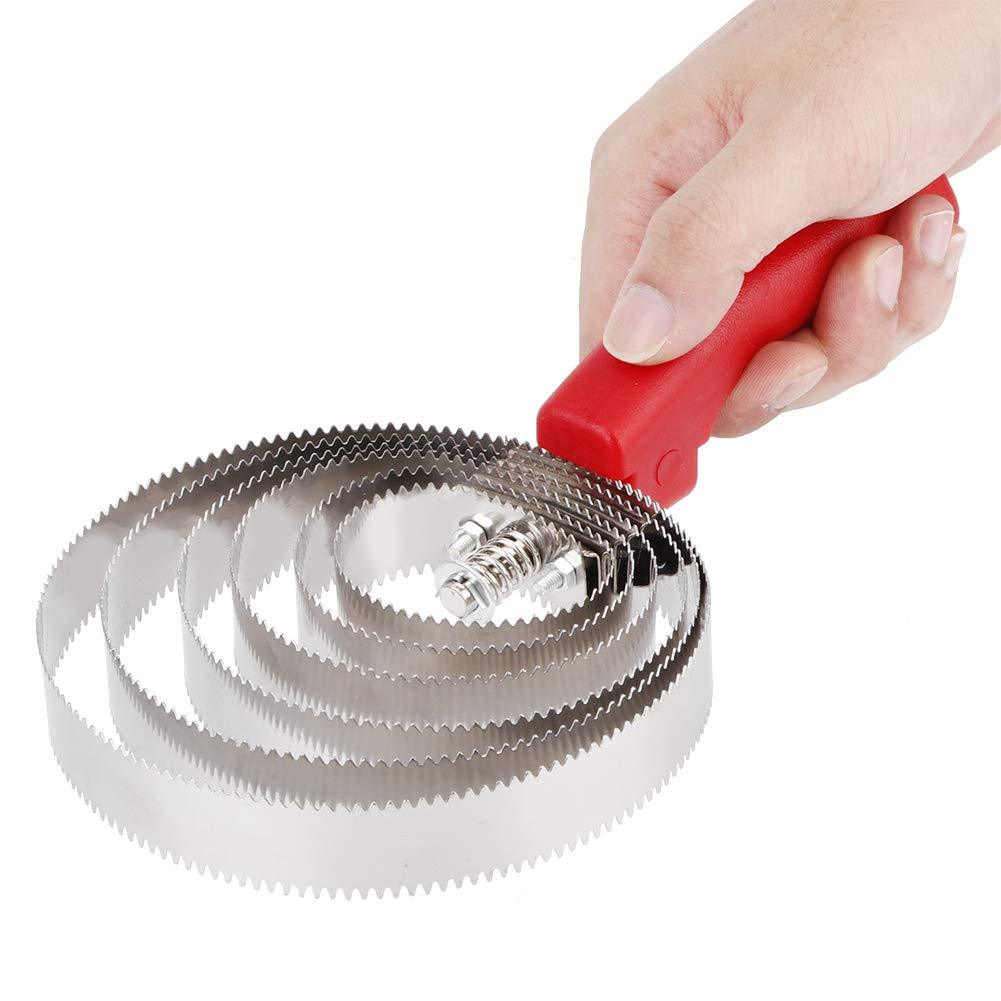 Pssopp Reversible Stainless Steel Curry Comb, Metal Livestock Itching Brush Curry Shedding Comb with 6 Rings - PawsPlanet Australia