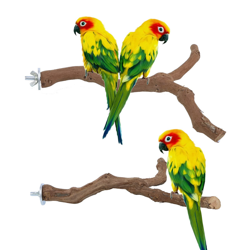 Bird Perch Nature Wood Stand for 3-4pcs Small Medium Parrots 2pcs Grape Branch - PawsPlanet Australia