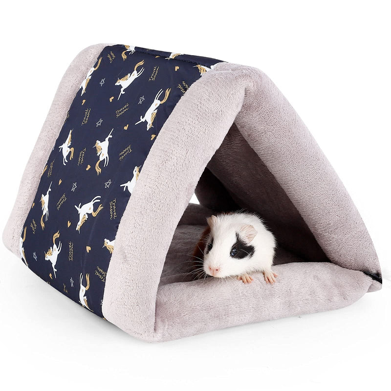 ONEJU Guinea Pig Bed, Guinea Pig Hideout, Rabbit Bed, Bunny Hideout, Guinea Pig Cage Accessories for Guinea Pig, Bunny, Hamster, Chinchilla, Ferry, Rabbit and Other Small Animals - Gray Horse - PawsPlanet Australia